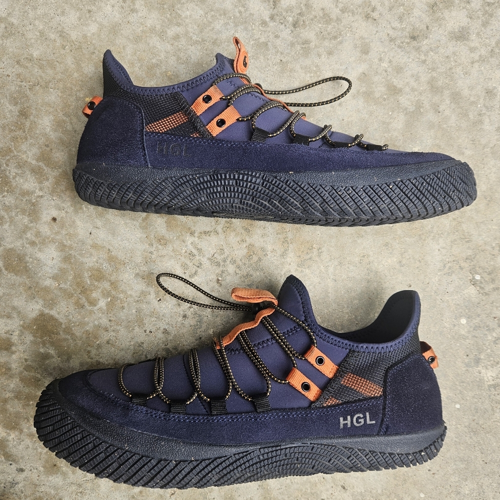Men's HGL Navy and Orange Sneakers, sz 12